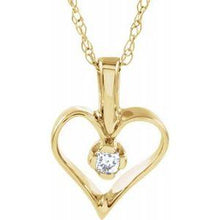 Load image into Gallery viewer, .03 CTW Diamond Heart 18" Necklace