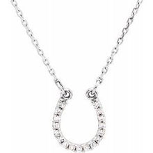Load image into Gallery viewer, .07 CTW Diamond Horseshoe 16" Necklace