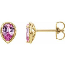 Load image into Gallery viewer, Pink Sapphire Earrings