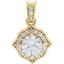 Load image into Gallery viewer, Forever One™ Moissanite & 1/6 CTW Diamond Pendant