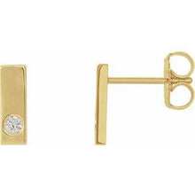 Load image into Gallery viewer, .06 CTW Diamond Bar Earrings