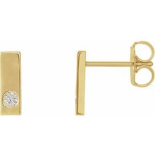 Load image into Gallery viewer, .06 CTW Diamond Bar Earrings