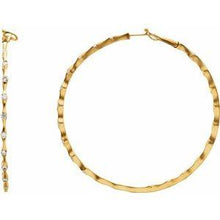 Load image into Gallery viewer, 1 1/5 CTW Diamond Inside-Outside 50.5 mm Hoop Earrings