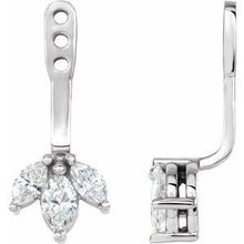 Load image into Gallery viewer, 1/4 CTW Diamond Cluster Front-Back Earring Jackets