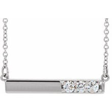 Load image into Gallery viewer, 1/5 CTW Diamond Bar 16-18" Necklace