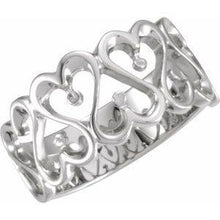 Load image into Gallery viewer, 10 mm Heart Design Band