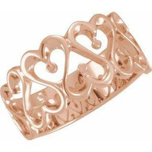 Load image into Gallery viewer, 10 mm Heart Design Band