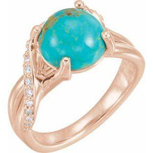 Load image into Gallery viewer, Turquoise & 1/6 CTW Diamond Ring