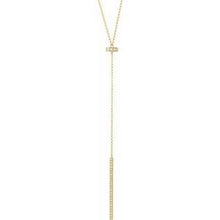 Load image into Gallery viewer, 1/4 CTW Diamond Bar "Y" 15-17" Necklace