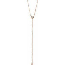 Load image into Gallery viewer, 1/5 CTW Diamond "Y" 15-17" Necklace