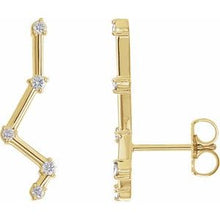 Load image into Gallery viewer, 1/10 CTW Diamond Constellation Earring Climbers