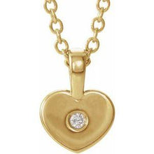 Load image into Gallery viewer, .01 CT Diamond Youth Heart Pendant