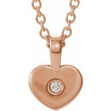 Load image into Gallery viewer, .01 CT Diamond Youth Heart Pendant