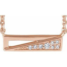 Load image into Gallery viewer, .05 CTW Diamond Bar 18" Necklace