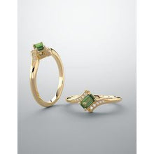 Load image into Gallery viewer, Chatham® Created Emerald & .04 CTW Diamond Ring