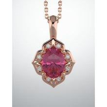 Load image into Gallery viewer, Morganite & .07 CTW Diamond Pendant