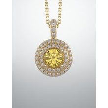 Load image into Gallery viewer, Sapphire & 1/4 CTW Diamond Pendant