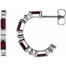 Load image into Gallery viewer, Blue Sapphire & 1/2 CTW Diamond Earrings