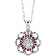 Load image into Gallery viewer, Ruby & 1/6 CTW Diamond Pendant