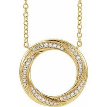 Load image into Gallery viewer, 1/5 CTW Diamond Circle 16-18" Necklace