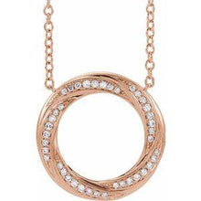 Load image into Gallery viewer, 1/5 CTW Diamond Circle 16-18" Necklace