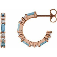 Load image into Gallery viewer, Blue Sapphire & 1/2 CTW Diamond Earrings