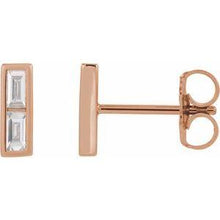 Load image into Gallery viewer, 3/4 CTW Diamond Bar Earrings