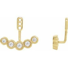 Load image into Gallery viewer, 1/4 CTW Diamond Curved Front-Back Earring Jackets