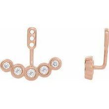 Load image into Gallery viewer, 1/4 CTW Diamond Curved Front-Back Earring Jackets