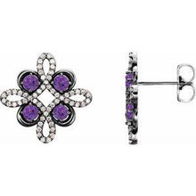 Load image into Gallery viewer, Ruby & 1/4 CTW Diamond Earrings
