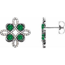 Load image into Gallery viewer, Ruby & 1/4 CTW Diamond Earrings