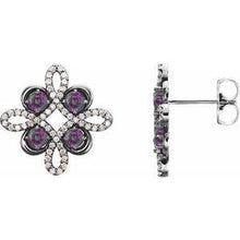 Load image into Gallery viewer, Ruby & 1/4 CTW Diamond Earrings