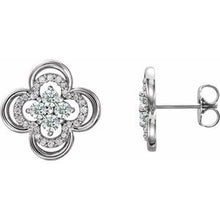 Load image into Gallery viewer, 1/4 CTW Diamond Clover Earrings