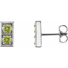 Load image into Gallery viewer, Aquamarine Two-Stone Earrings