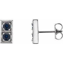Load image into Gallery viewer, Aquamarine Two-Stone Earrings