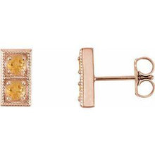 Load image into Gallery viewer, Aquamarine Two-Stone Earrings