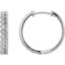 Load image into Gallery viewer, 1/3 CTW Diamond Geometric Hoop Earrings