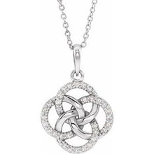 Load image into Gallery viewer, 1/8 CTW Diamond Five-Fold Celtic Necklace