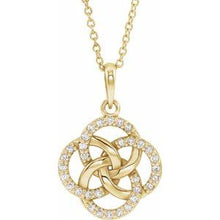 Load image into Gallery viewer, 1/8 CTW Diamond Five-Fold Celtic Necklace
