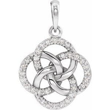 Load image into Gallery viewer, 1/8 CTW Diamond Five-Fold Celtic Necklace