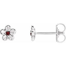 Load image into Gallery viewer, Youth Imitation December Birthstone Flower Earrings