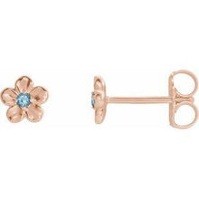 Load image into Gallery viewer, Youth Imitation December Birthstone Flower Earrings