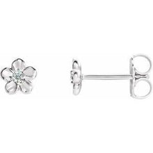 Load image into Gallery viewer, Youth Imitation December Birthstone Flower Earrings
