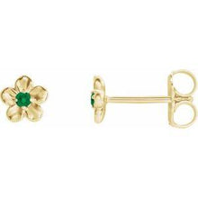 Load image into Gallery viewer, Youth Imitation December Birthstone Flower Earrings