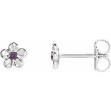 Load image into Gallery viewer, Youth Imitation December Birthstone Flower Earrings