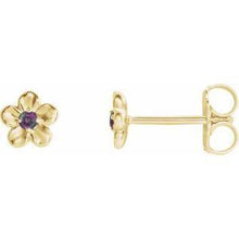 Load image into Gallery viewer, Youth Imitation December Birthstone Flower Earrings