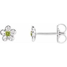 Load image into Gallery viewer, Youth Imitation December Birthstone Flower Earrings