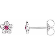 Load image into Gallery viewer, Youth Imitation December Birthstone Flower Earrings