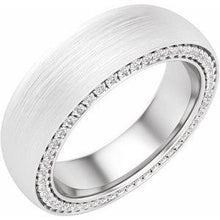 Load image into Gallery viewer, 2 mm 1/2 CTW Diamond Band with Satin Finish