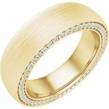 Load image into Gallery viewer, 2 mm 1/2 CTW Diamond Band with Satin Finish